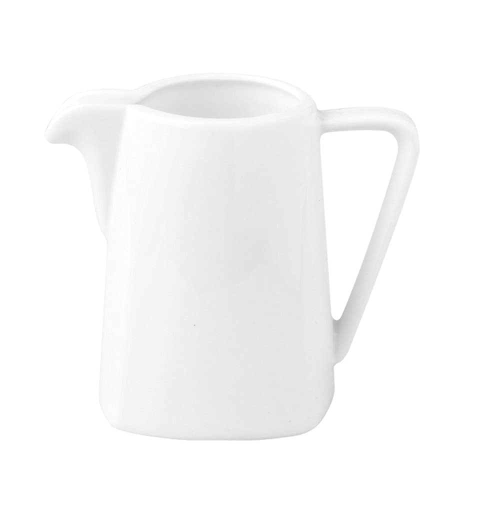 White Ceramic Creamer Pitcher - Elegant Serving Pitcher for Milk, Coffee Creamer & Sauces - Perfect for Breakfast, Tea Parties & Kitchen Decor
