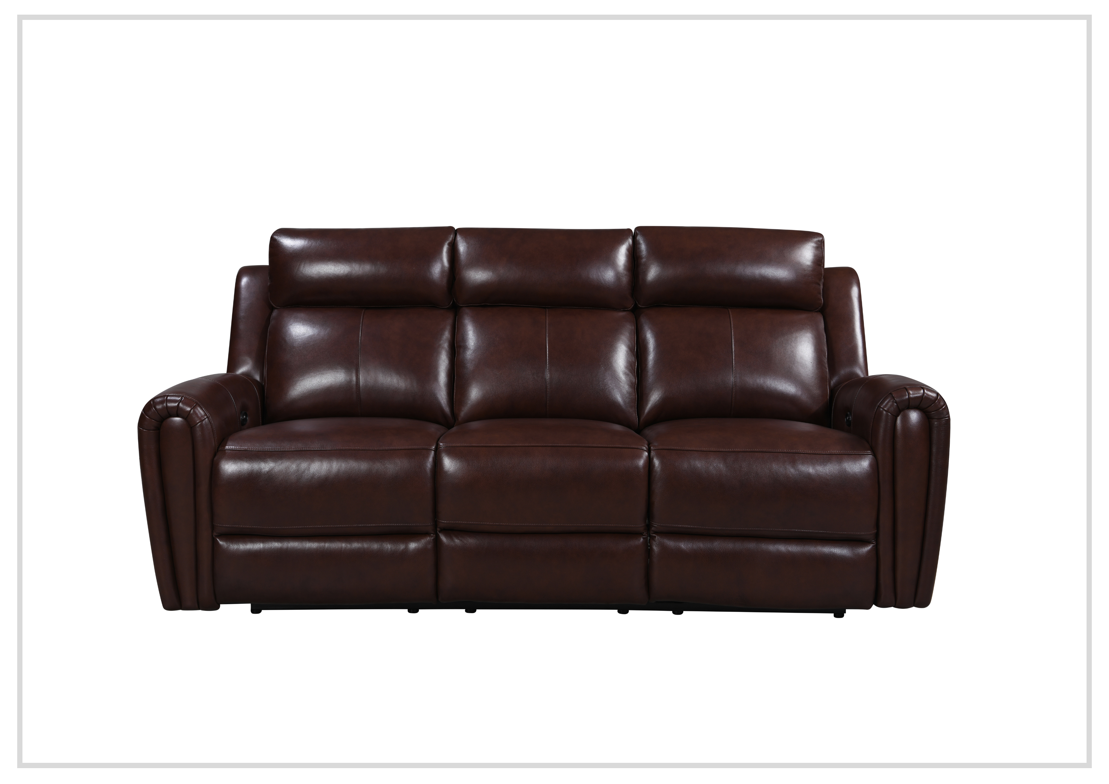 Gio Italia Jaspero Power Reclining 3-Seater Leather Sofa - Modern Living Room Furniture for Home Theater & Family Relaxation