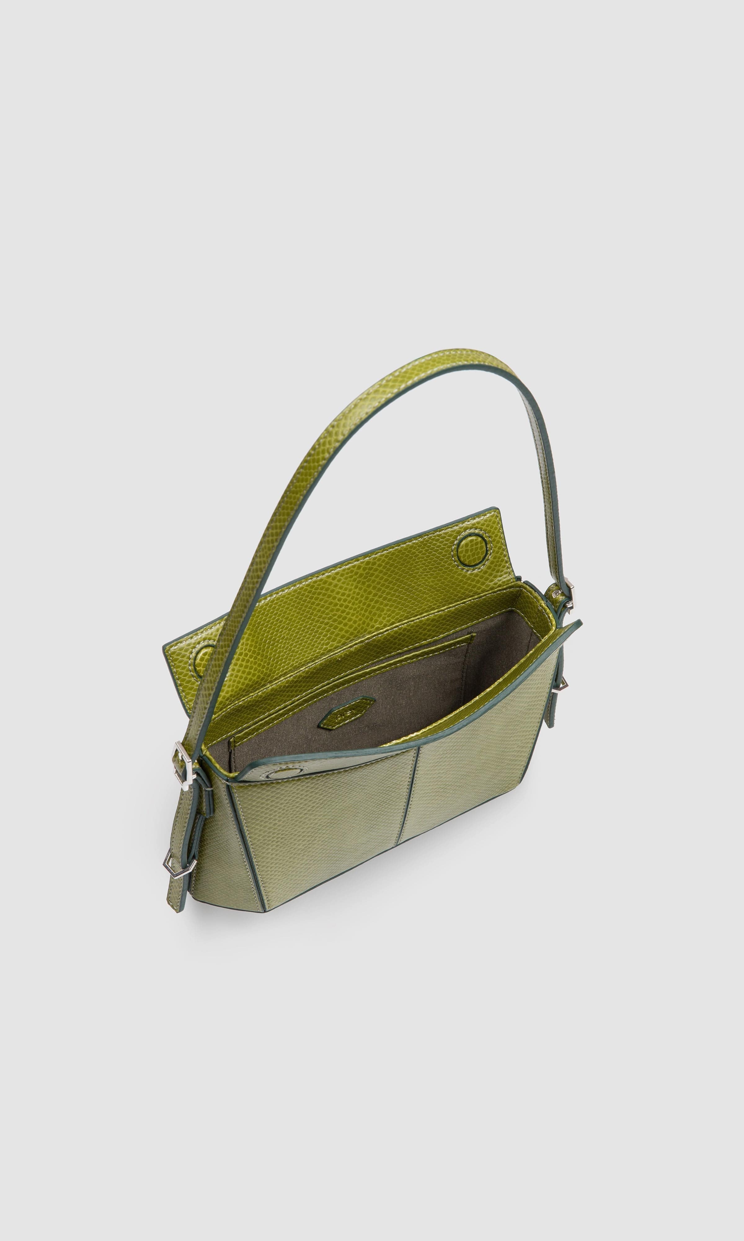 Kiara Vegan Leather Mini Crossbody Bag for Women - Eco-Friendly Apple Leather Handbag in Rosemary Green | Perfect for Everyday Use, Work, and Casual Outings