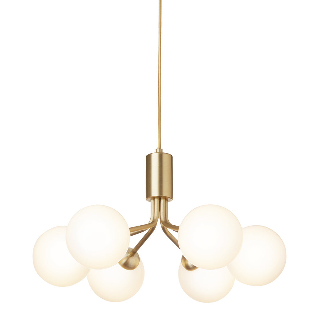 Apiales 6-Light Crystal Chandelier - Elegant Dining Room Lighting Fixture for Home Decor | Perfect for Living Room, Bedroom, or Entryway