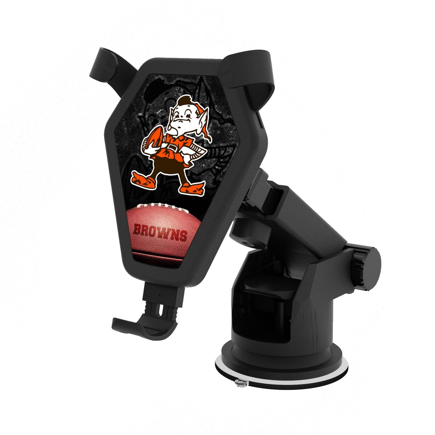 Cleveland Browns 10W Fast Wireless Car Charger - NFL Team Logo Phone Charger for iPhone & Android - Perfect for Road Trips & Commuting