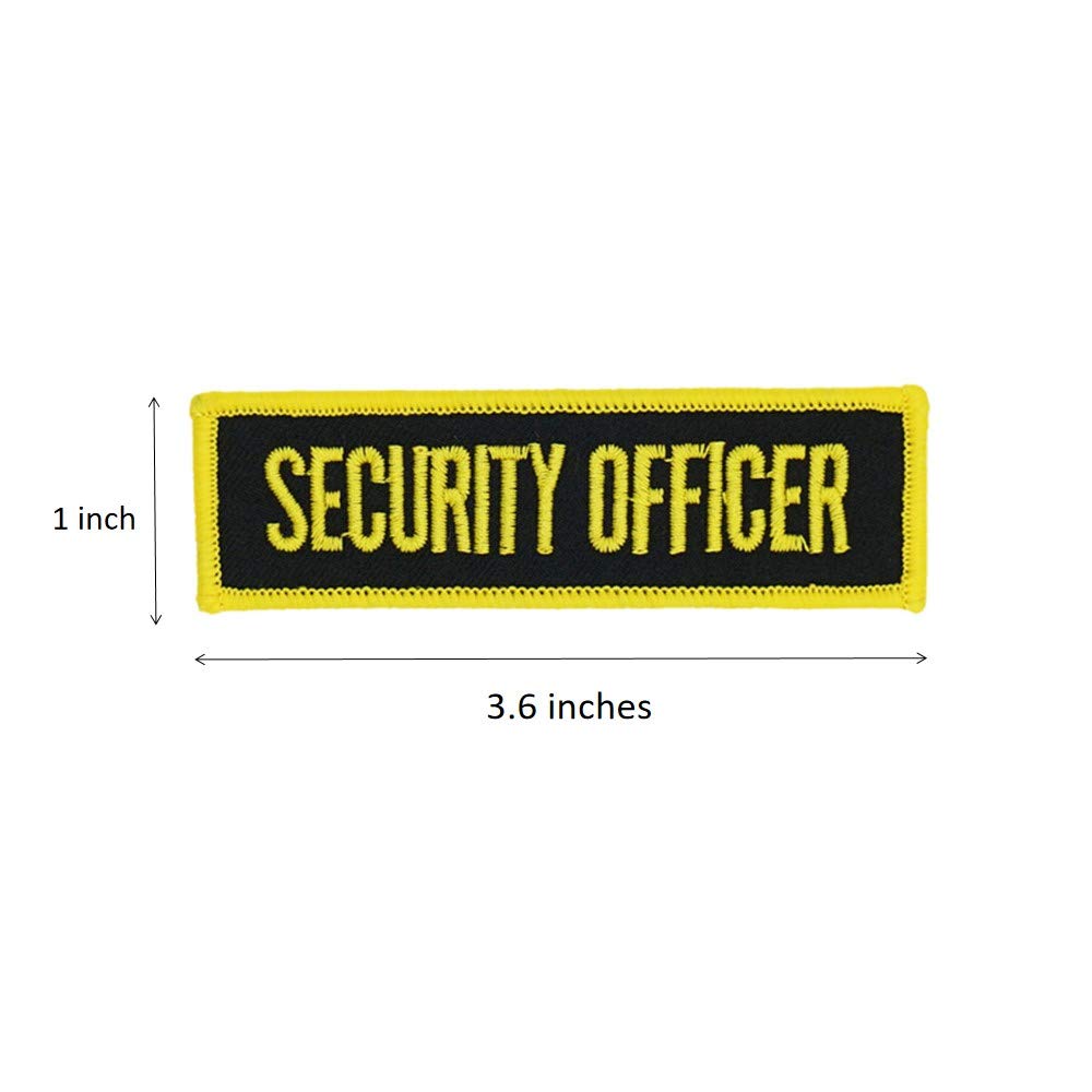 Security Officer Embroidered Iron-On Sew-On Patches with American Flag USA Design - Perfect for Uniforms, Hats, Bags & DIY Crafts