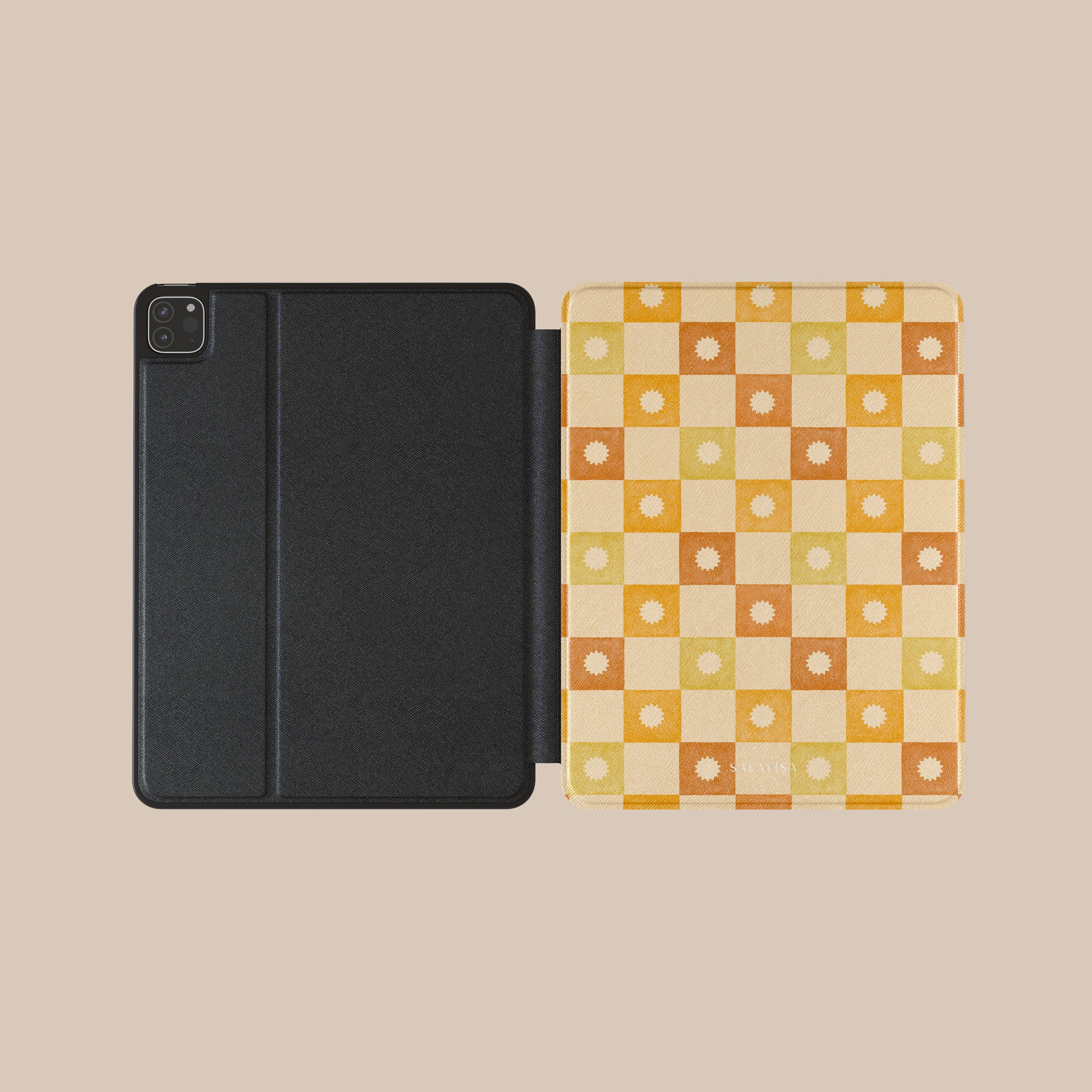 Checkered Elegance iPad Case - Stylish Protective Cover for iPad Air/Pro, Durable Lightweight Design for Home, Office & Travel Use