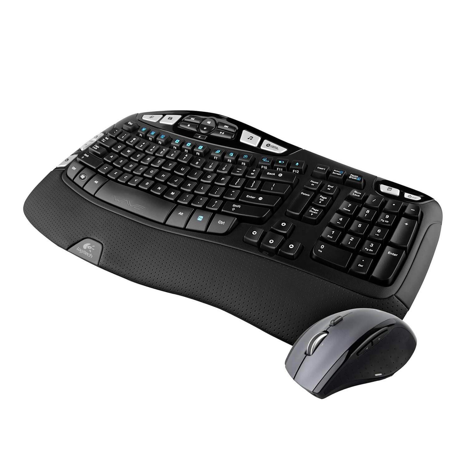 Logitech MK560 Wireless Keyboard and Mouse Combo - Ergonomic K351 Keyboard & M705 Mouse for Comfortable Typing & Navigation | Perfect for Office, Home & Gaming Use