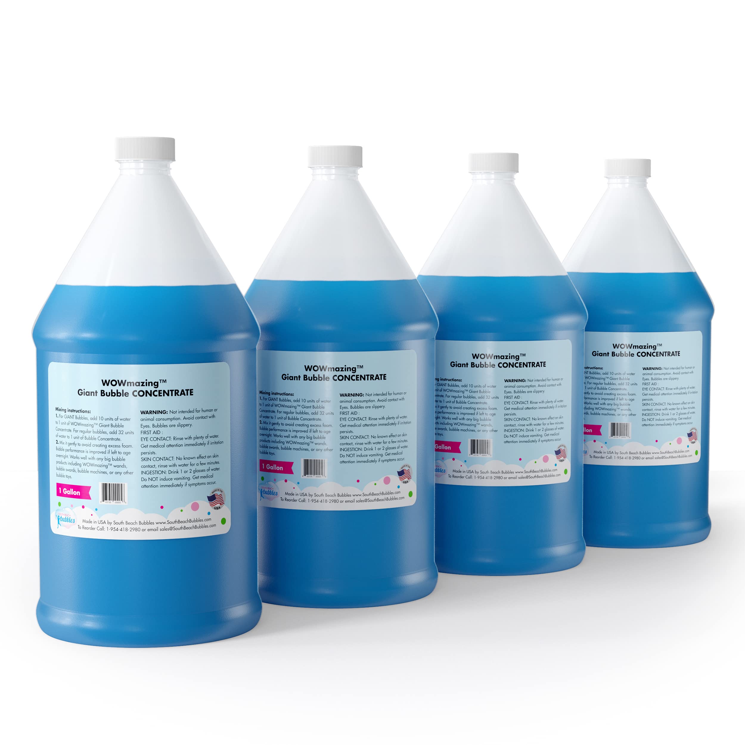 WOWMAZING Big Bubble Concentrate Solution - Make Giant Bubbles for Kids & Outdoor Play (Makes 132 Gallons) | Just Add Water | USA Made | Perfect for Birthday Parties, Backyard Fun & Summer Activities