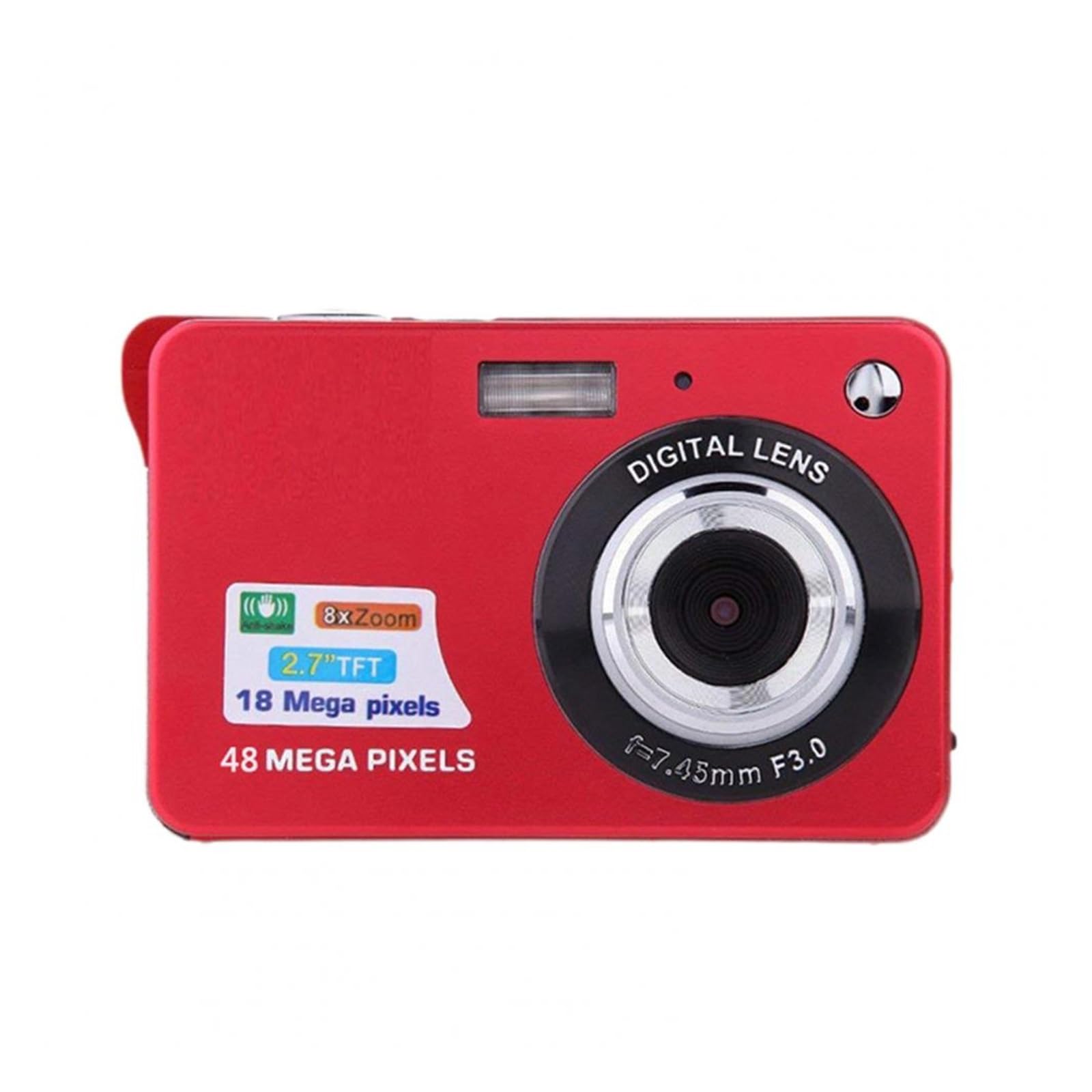 48MP MZZYG Digital Video Camera with Autofocus & Large Screen - HD Vlogging Camcorder for Kids & Adults (Red) - Perfect for YouTube, Travel, Family Events & Photography