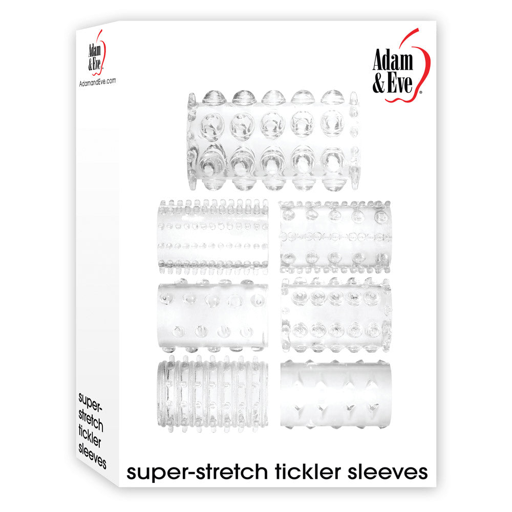 Adam & Eve Super Stretch Tickler Sleeves - Soft & Flexible Sensory Toy for Couples & BDSM Play - Perfect for Sensual Massage & Intimate Exploration