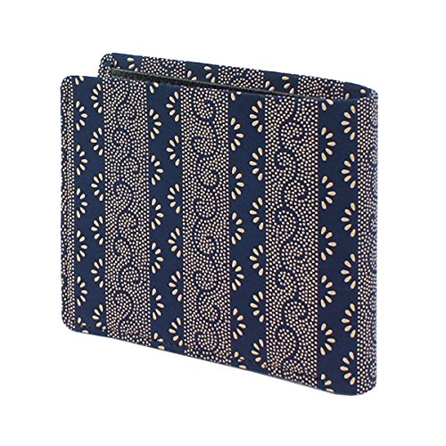 Navy Blue Deerskin x White Lacquer Nail Arabesque Pattern 2006-14-009