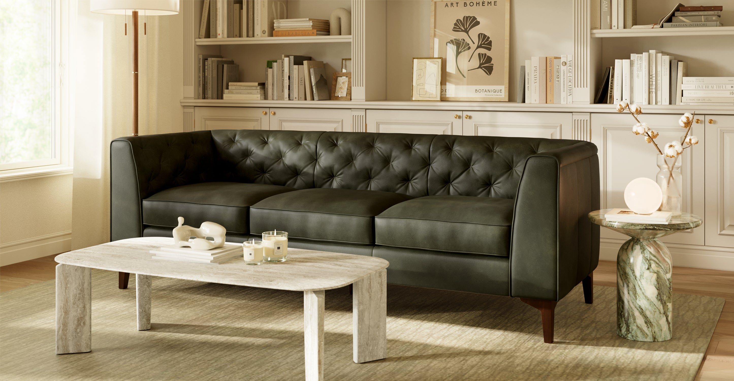 Essex Sofa - Modern Comfortable Couch for Living Room, Lounge & Office - Upholstered Fabric Sectional with Sturdy Frame - Perfect for Relaxing, Entertaining & Small Spaces