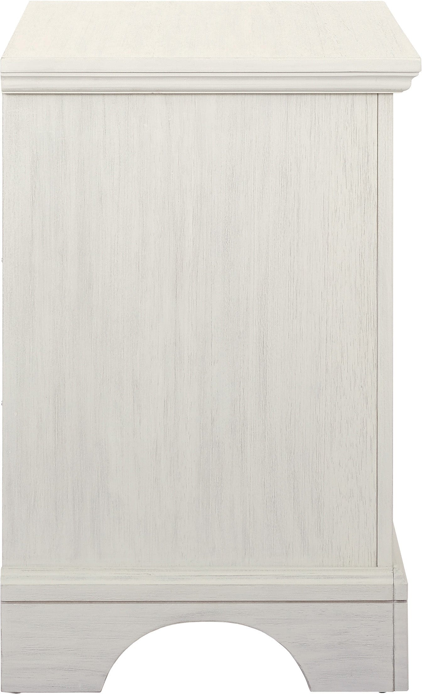 Office Star Farmhouse Basics Nightstand [BP 4215 11W] - Rustic Bedside Table for Bedroom Decor with Storage Shelf