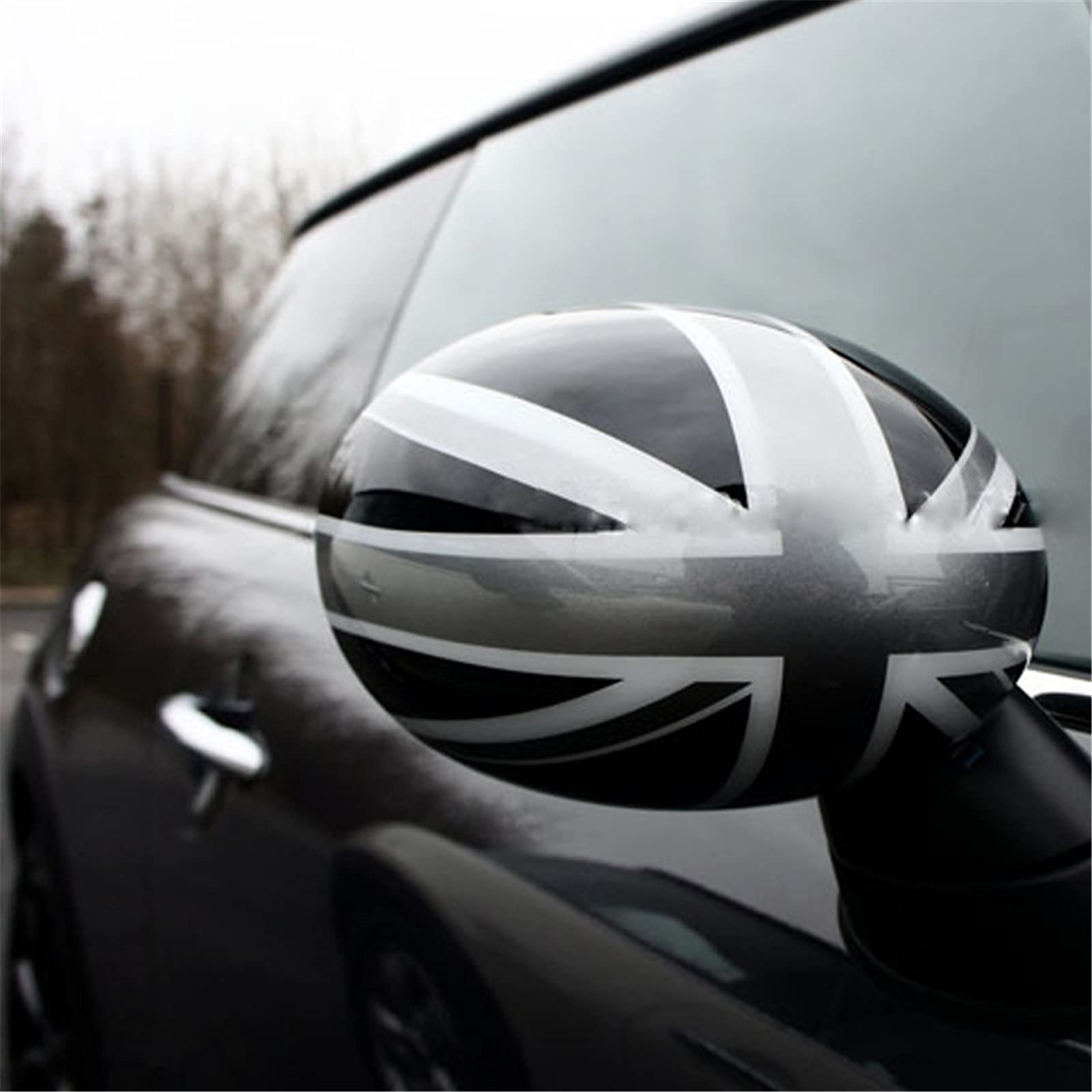 Rearview Mirror Cover & Side Wing Mirror Cap - Compatible with Mini DC01 (UK Black Jack, Left Hand Drive) - Fits R Series R55-R61 Manual Folding Mirrors - Durable Exterior Mirror Shell for Enhanced Style & Protection - Perfect for Car Upgrades & Replacement Parts