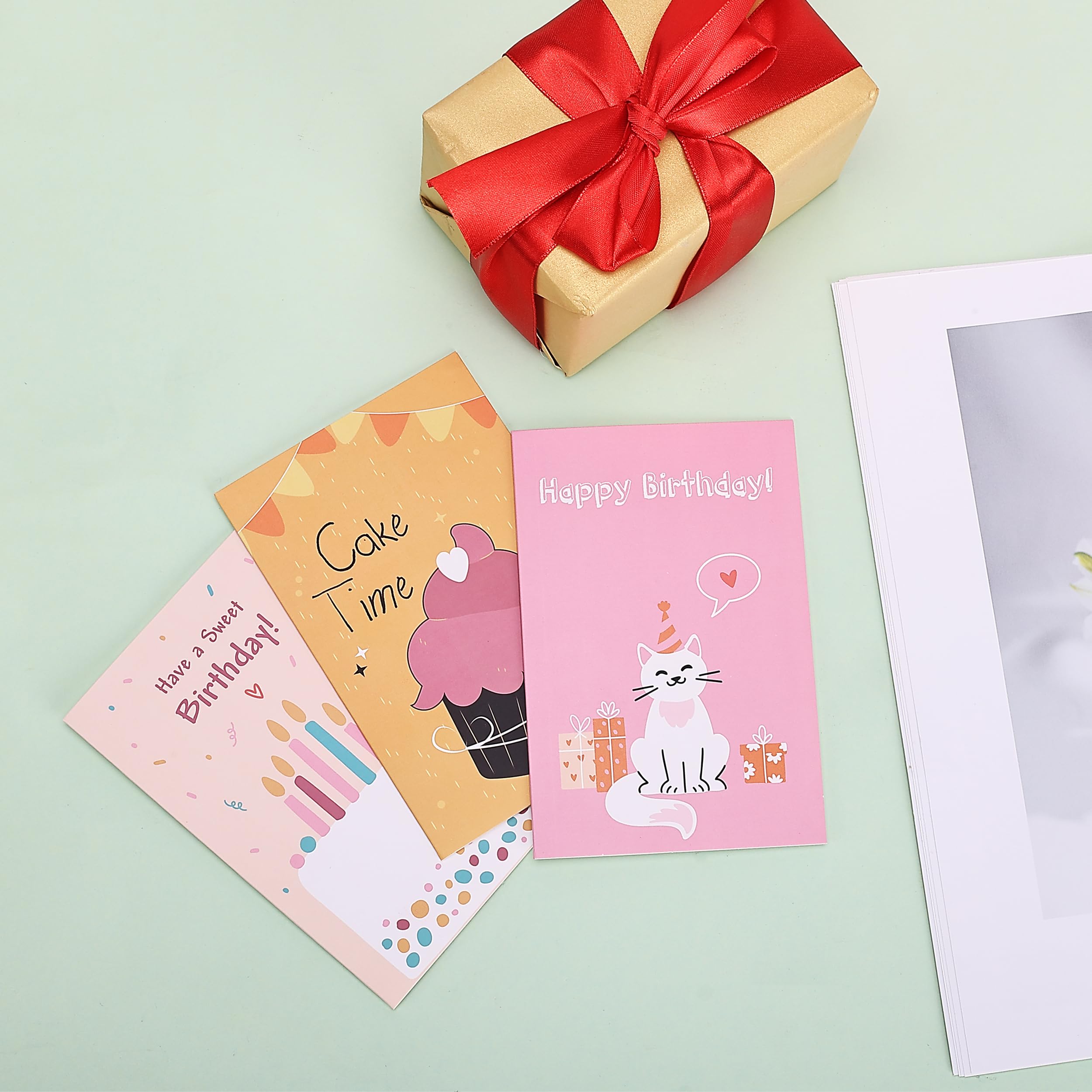 Mr. Pen Assorted Birthday Cards Pack - 20 Greeting Cards with Envelopes, 4x6 Inch Blank Inside Cards for Birthday Wishes, Parties & Special Occasions