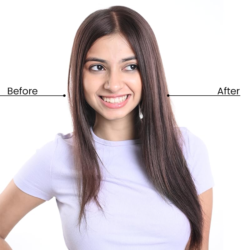 100% Natural Human Hair Extensions - Thick Hair Patch for Thinning or Low-Volume Hair | 16 Inch Natural Brown | Perfect for Daily Wear, Special Occasions & Hair Volume Boost