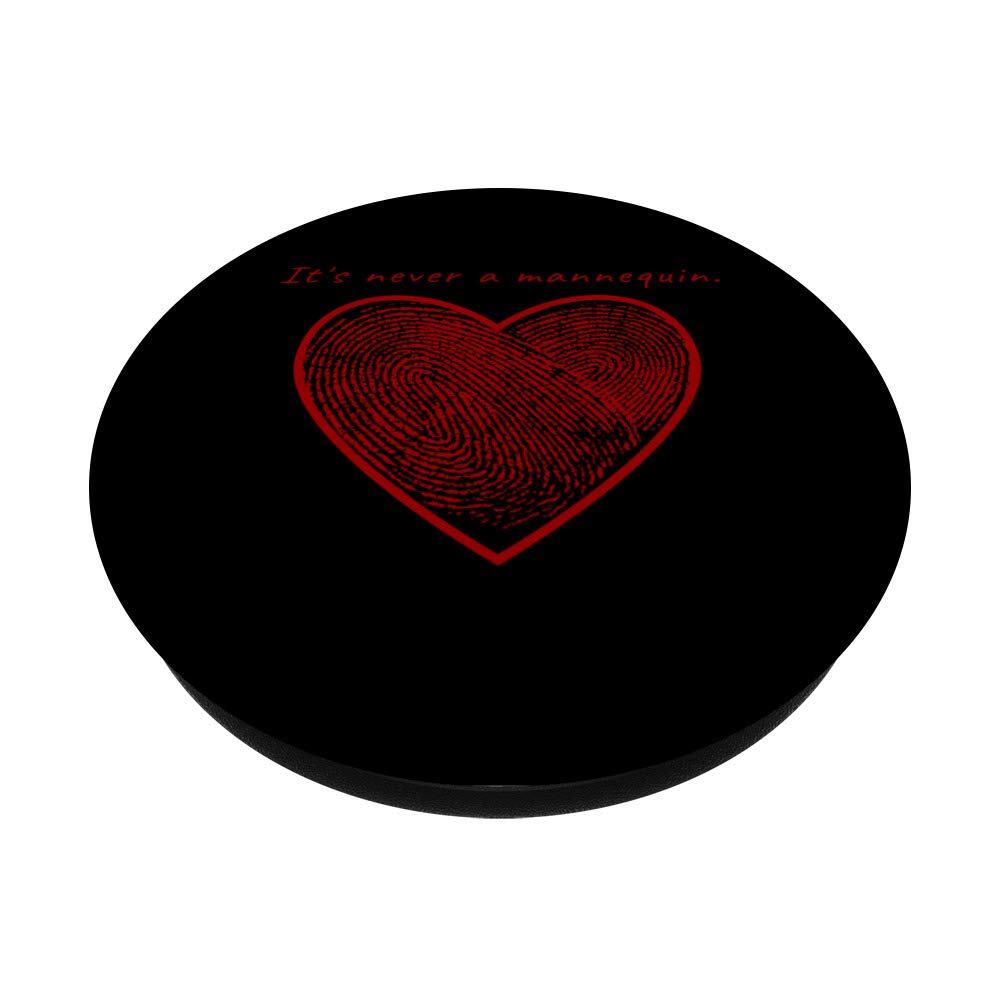 True Crime Podcast Fan T-Shirt - Never A Mannequin - Funny Crime Junkie Gift Tee - PopSockets Phone Grip & Stand for iPhone, Samsung - Perfect for Podcast Lovers & Mystery Enthusiasts