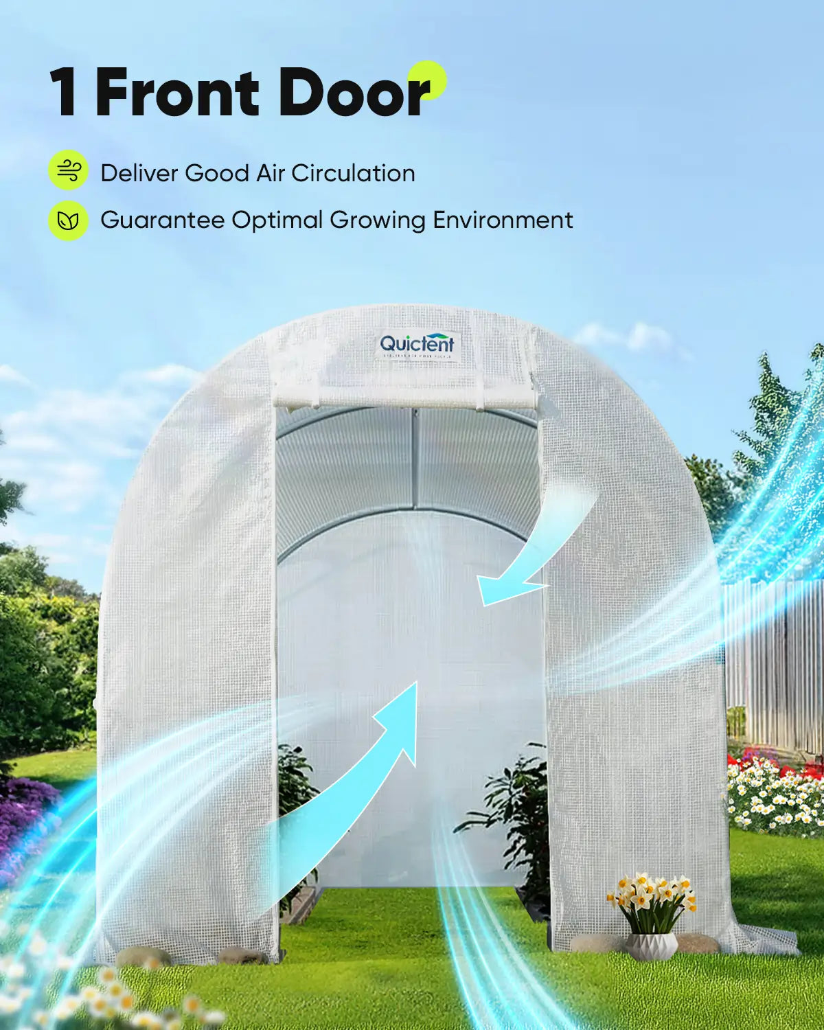 12' x 7' x 7' Walk-in Tunnel Greenhouse for Gardening, Plant Protection & Year-Round Growing - Perfect for Backyards, Small Farms & Urban Gardening