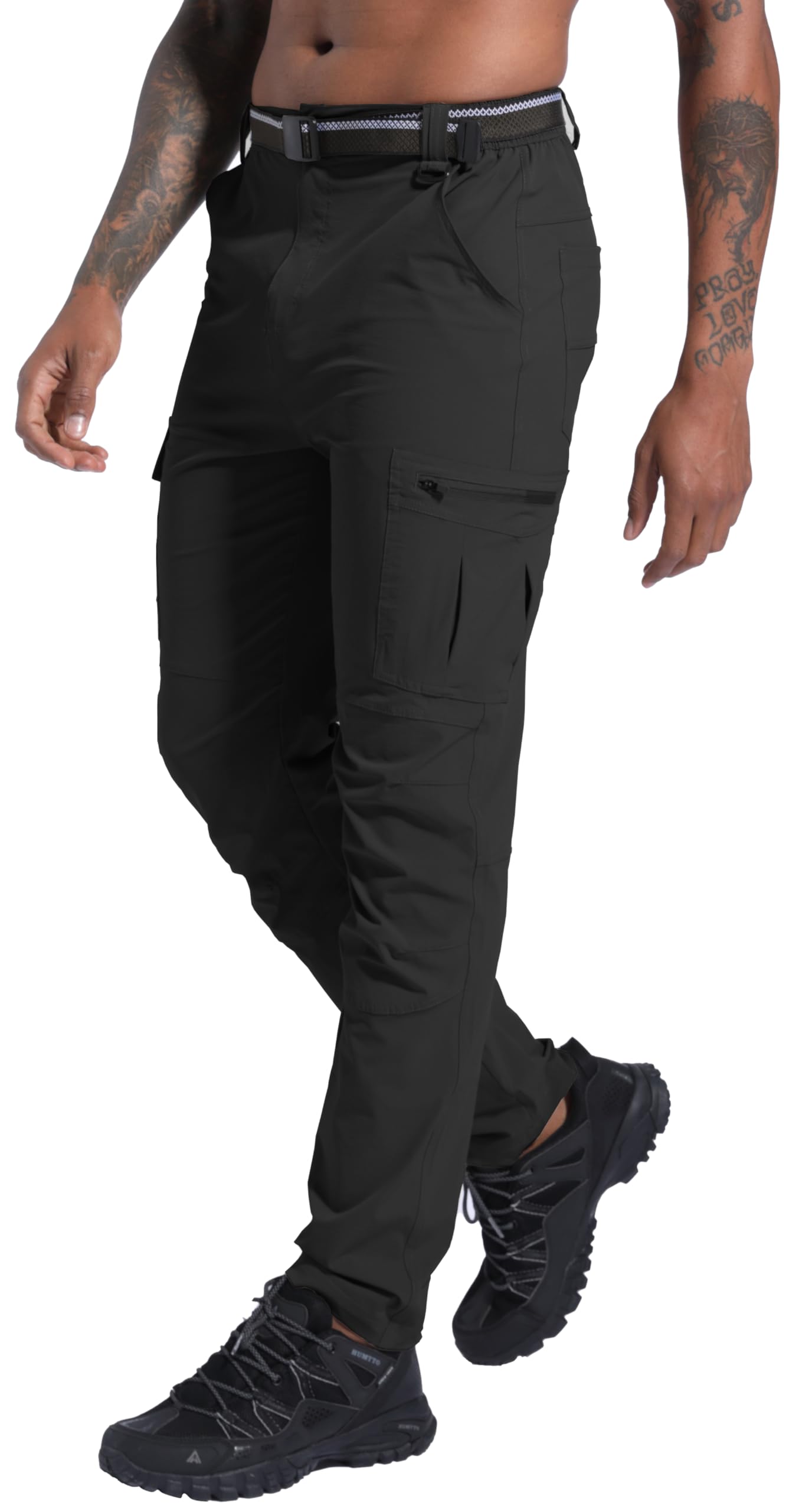 Men's Quick-Dry Lightweight Waterproof Hiking Pants - Outdoor Camping, Hunting, Fishing & Work Cargo Pants for Active Adventures