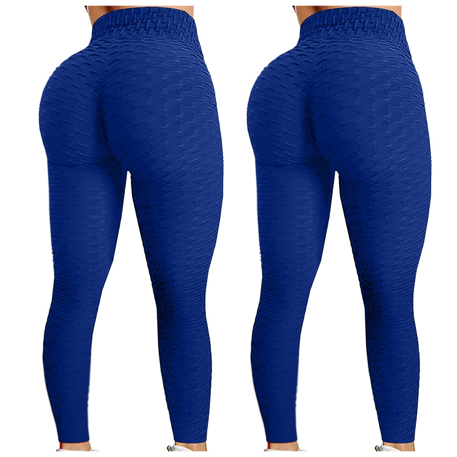 Jovati 2-Piece Women's Jacquard Bubble Yoga Leggings - High Waist Tummy Control Workout Pants for Running, Fitness & Hip Lifting | Perfect for Yoga, Gym & Casual Wear