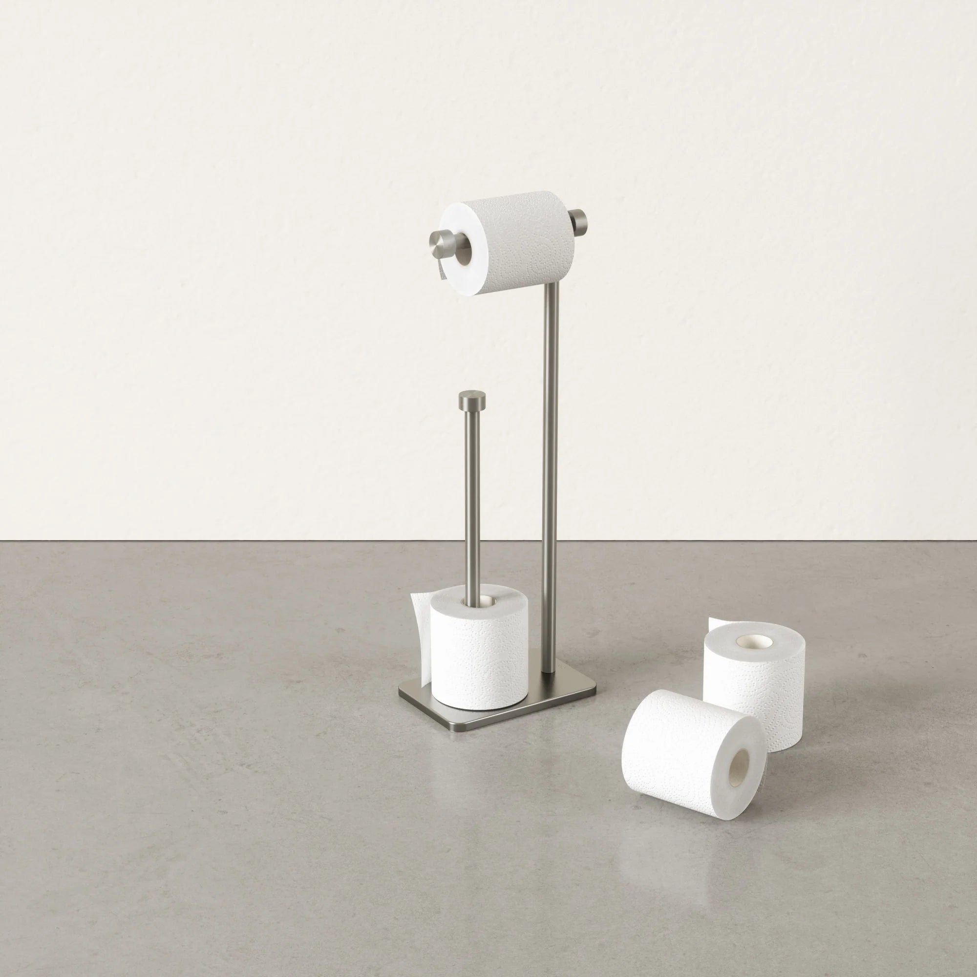 Nickel-Plated Cappa Toilet Paper Holder with Built-in Reserve - Bathroom Tissue Dispenser for Modern Homes, Hotels & Restrooms