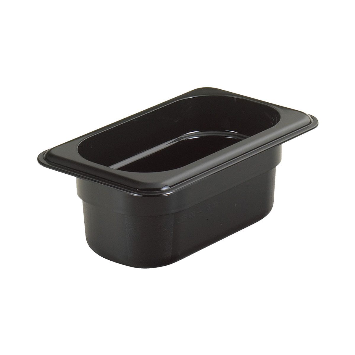Cambro 92CW110 Camwear 1/9 Size Black Food Pan - 2.5