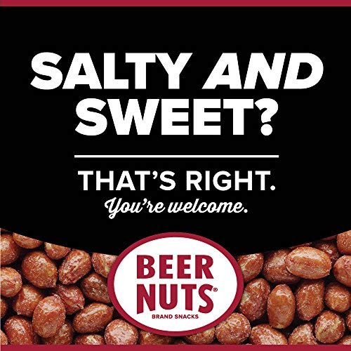 BEER NUTS Original Roasted Peanuts - 12 Oz Cans (Pack of 6) - Crunchy Snack for Parties, Bars & Game Nights - Perfect Beer Pairing & Office Snacks