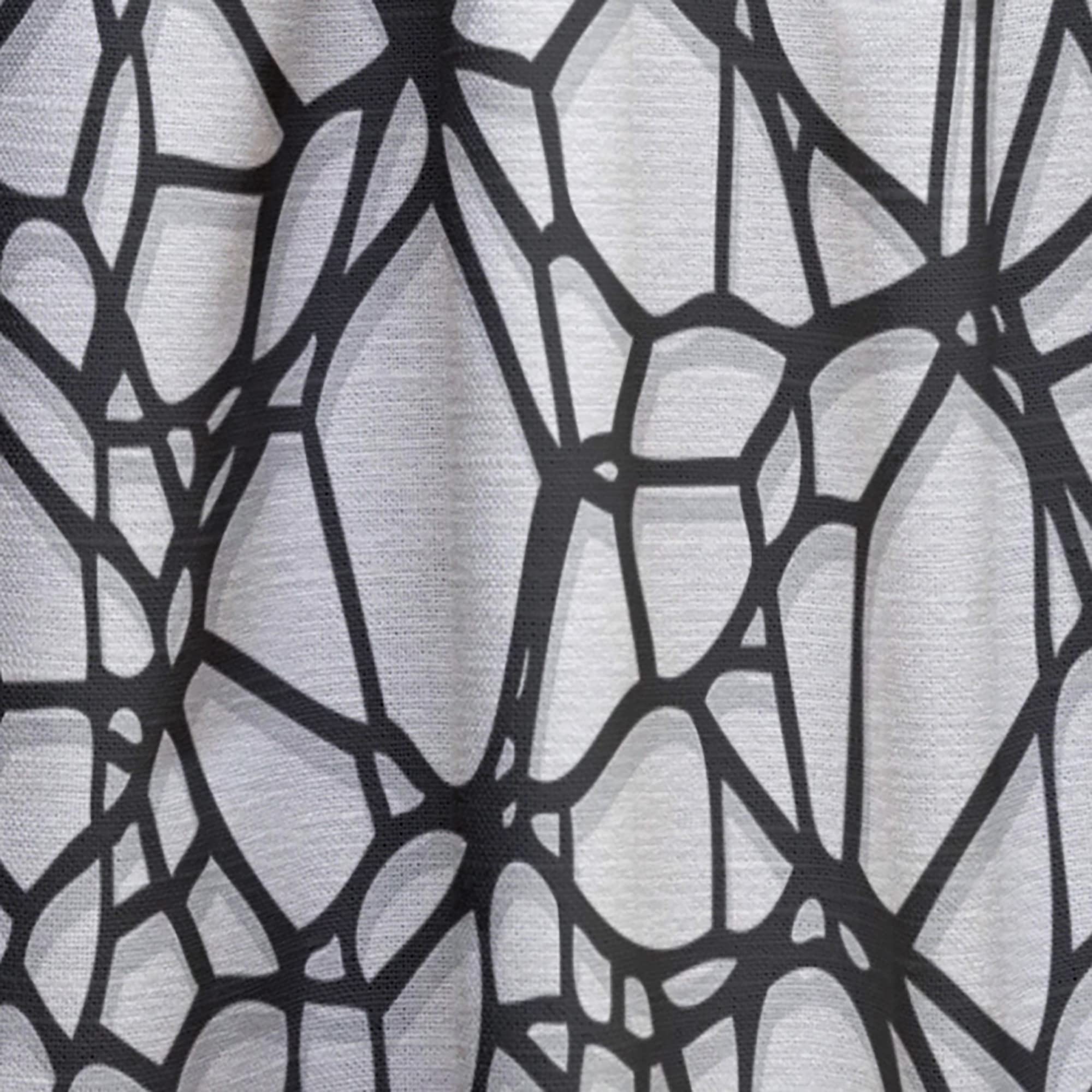 DesignQ Abstract Mosaic Pattern Thermal Insulated Curtains - Single Panel 52x90 Inches - Blackout Drapes for Bedroom & Living Room - Perfect for Home Decor, Privacy & Temperature Control