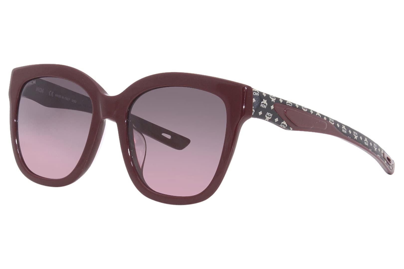 MCM 697 SLA 618 Sunglasses - Wine/Black Visetos Design - UV Protection & Polarized Lenses - Luxury Fashion Accessory for Women & Men - Perfect for Beach, Driving & Outdoor Activities