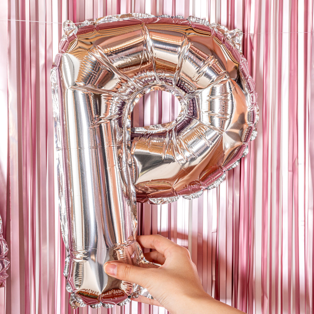 Balloonify Silver Mylar Letter P Balloon - 16 Inch Large Foil Alphabet Balloon for Birthday Parties, Baby Showers & Wedding Decorations (1 Count)
