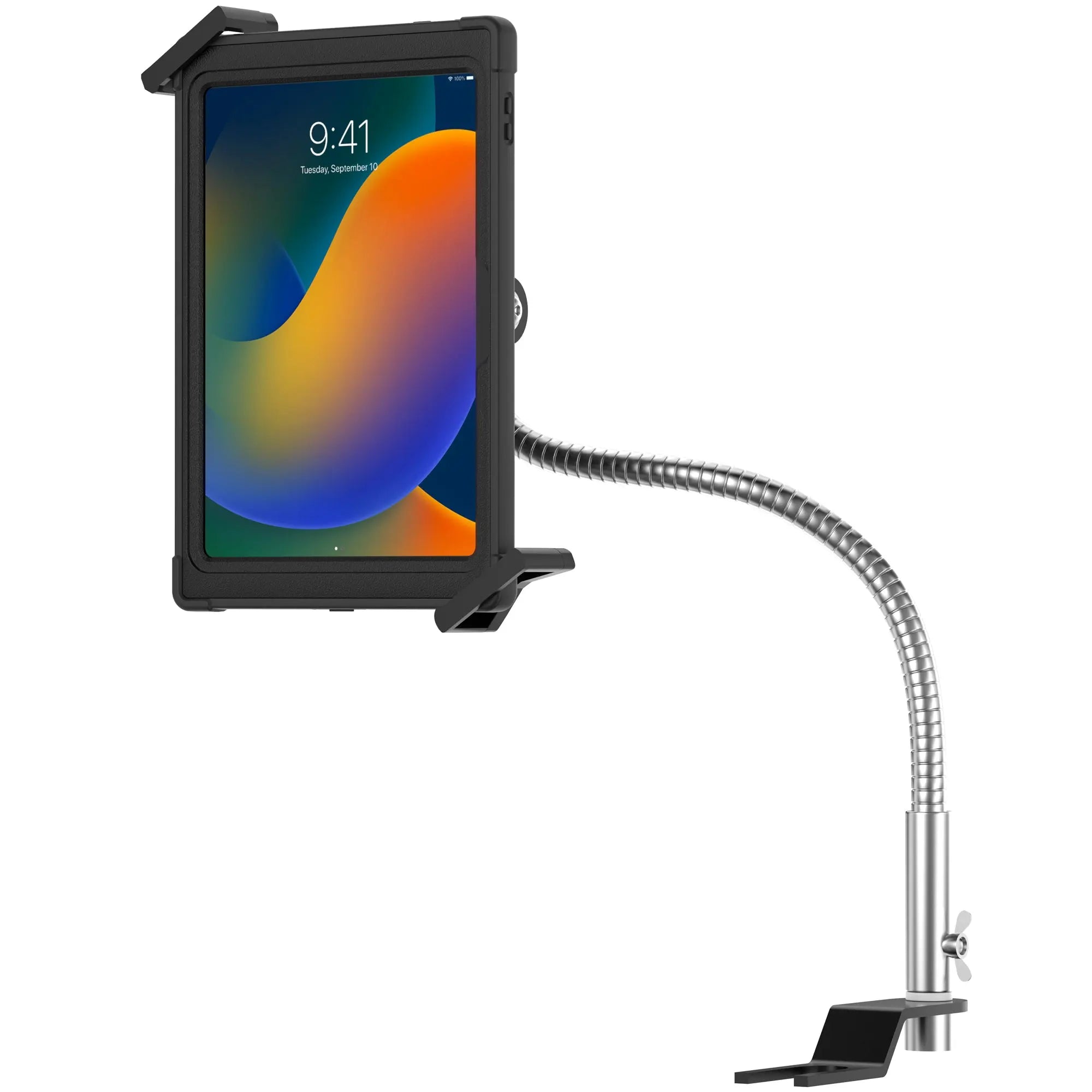 Quick Release Security Gooseneck Car Mount Holder - Universal Phone Stand for iPhone, Samsung, GPS - Adjustable & Sturdy Car Accessories for Safe Driving & Hands-Free Navigation