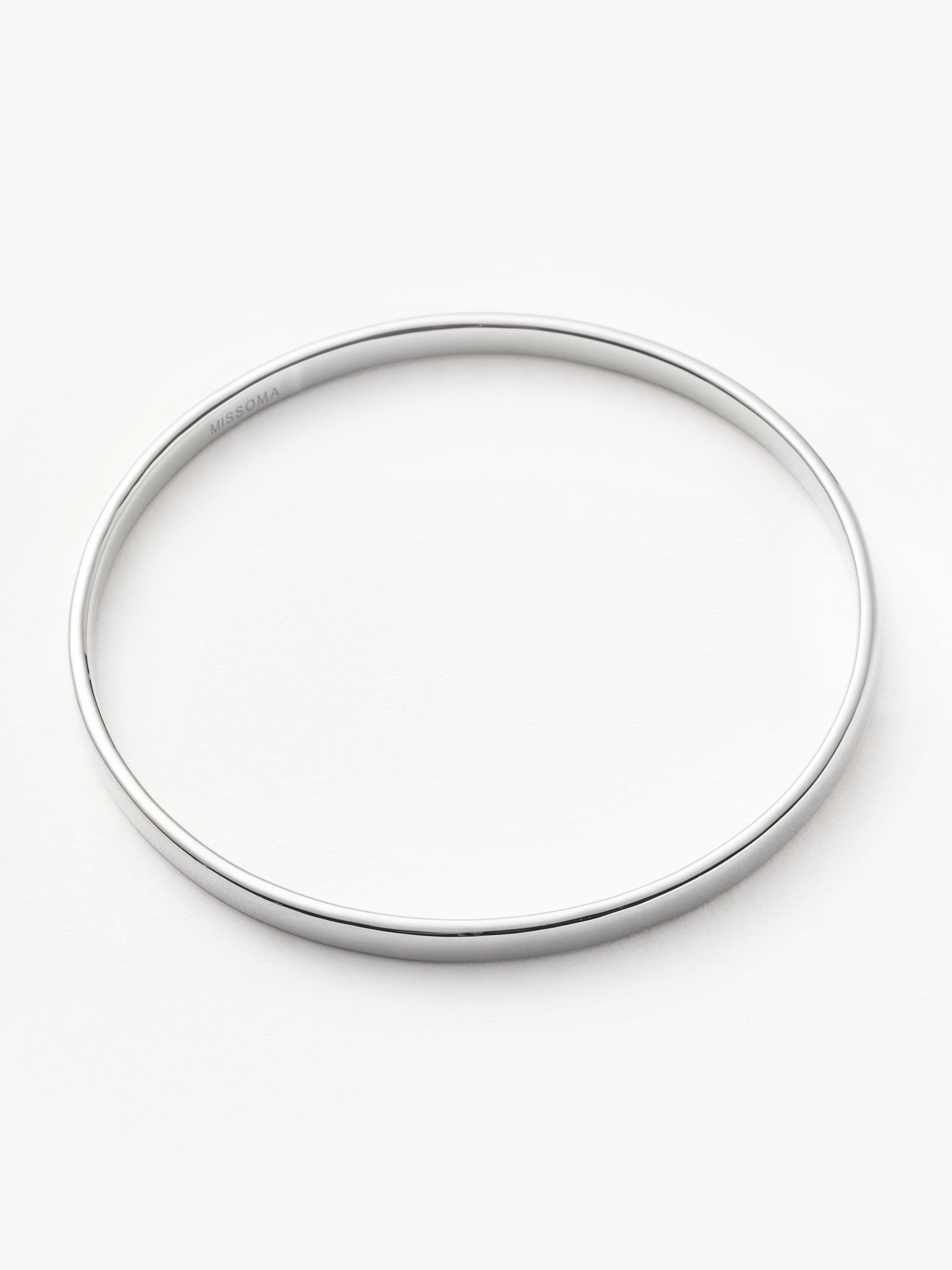 Classic Round Silver Plated Bangle Bracelet for Women - Elegant Jewelry Gift for Birthday, Anniversary & Special Occasions