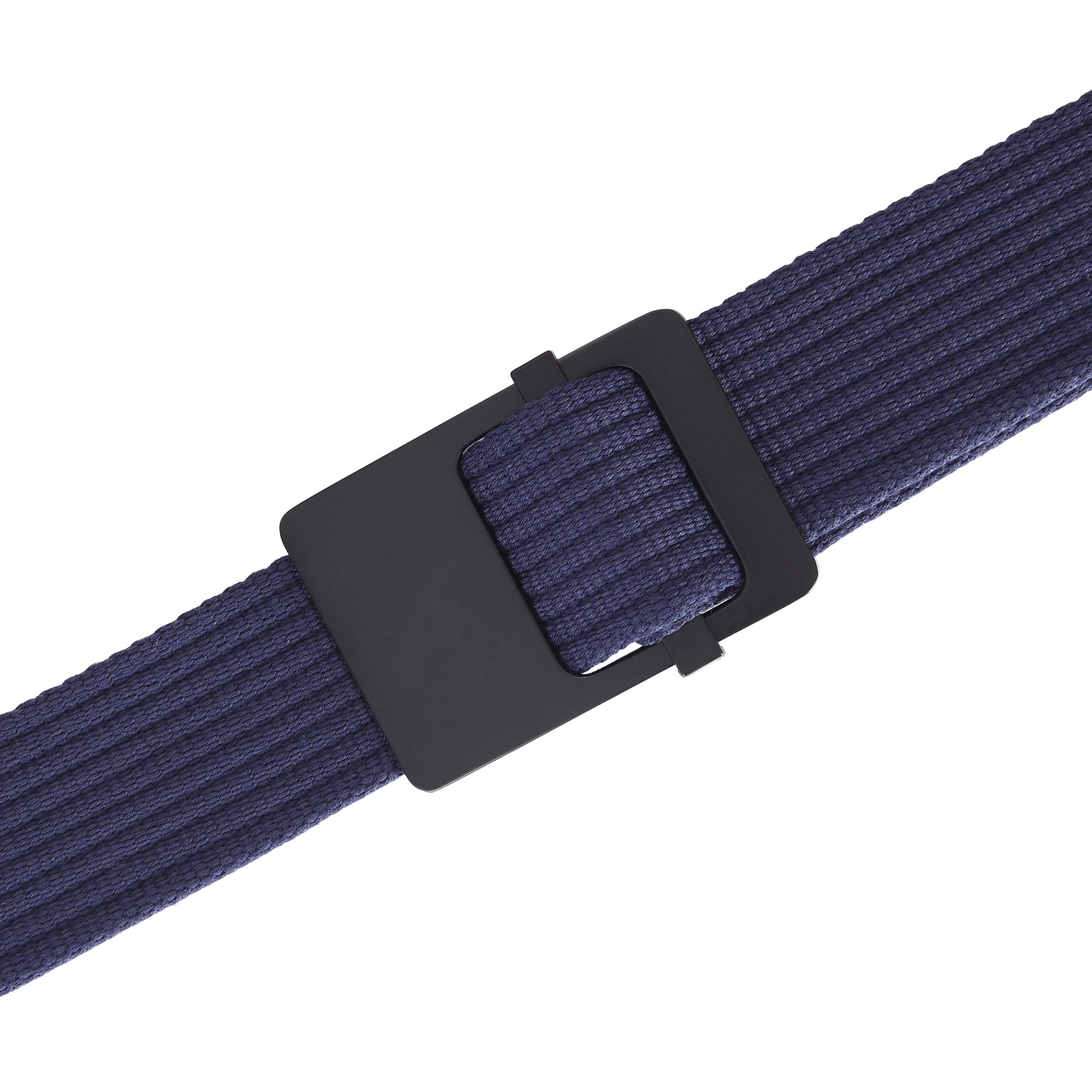 Durable Nylon Webbing Belt for Men - Adjustable Canvas Strap with Plain Metal Buckle | Casual, Outdoor & Work Wear Accessory