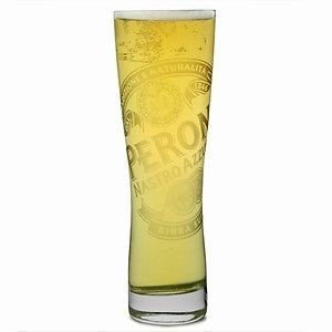 Peroni Beer Glasses Set of 6 - 0.41cl Premium Pint Glasses for Lager, Craft Beer & Cocktails - Perfect for Home Bar, Parties & Gifts