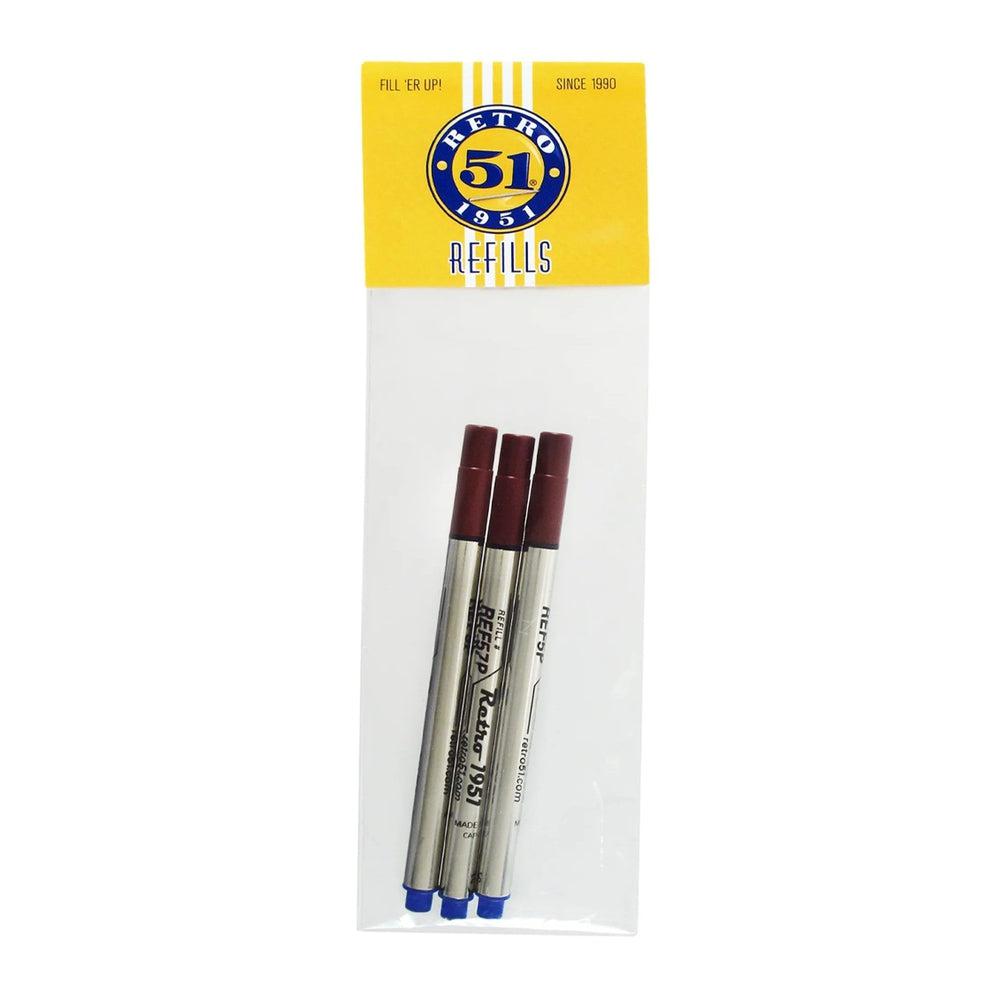 Retro 51 Tornado Capless Rollerball Pen Ink Refills - 3 Pack for Smooth Writing - Perfect for Office, Journaling & Gift Giving