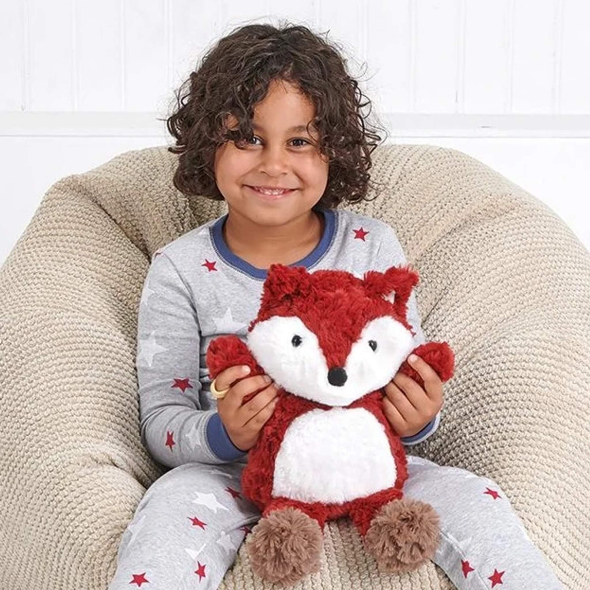 Red Fox Snuggable Microwaveable Heating Plush Toy - Warm & Cozy Animal Companion for Kids & Adults - Perfect for Cold Nights, Anxiety Relief & Cuddling