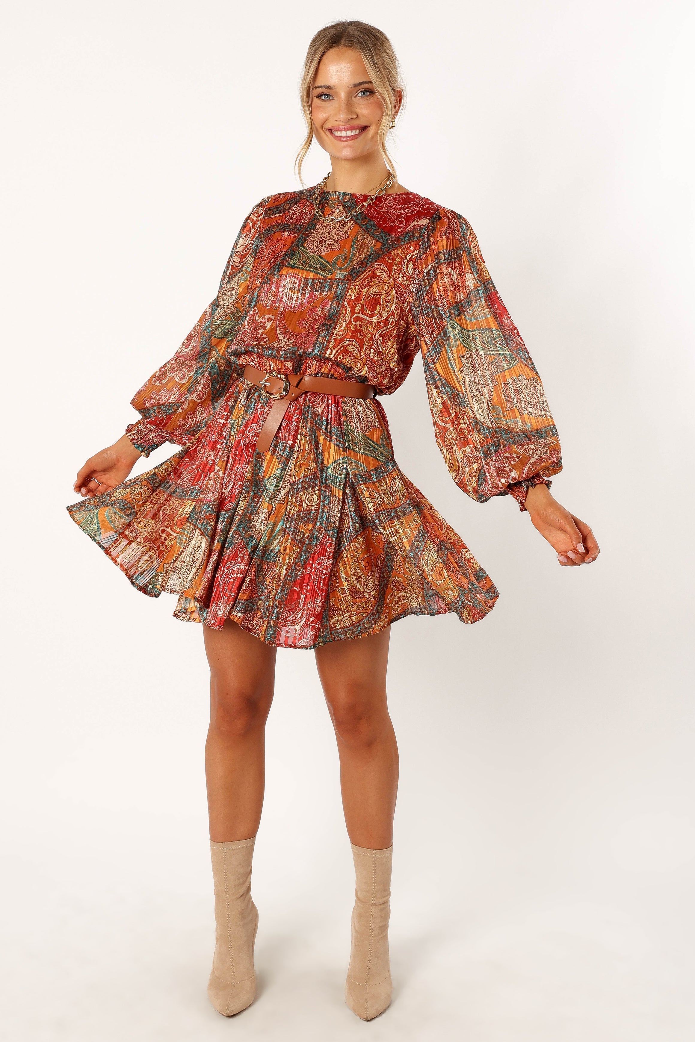 Gabriel Long Sleeve Mini Dress - Floral Print, Stretchy Fabric, Casual & Party Wear for Women | Perfect for Date Night, Office Outfits & Holiday Events