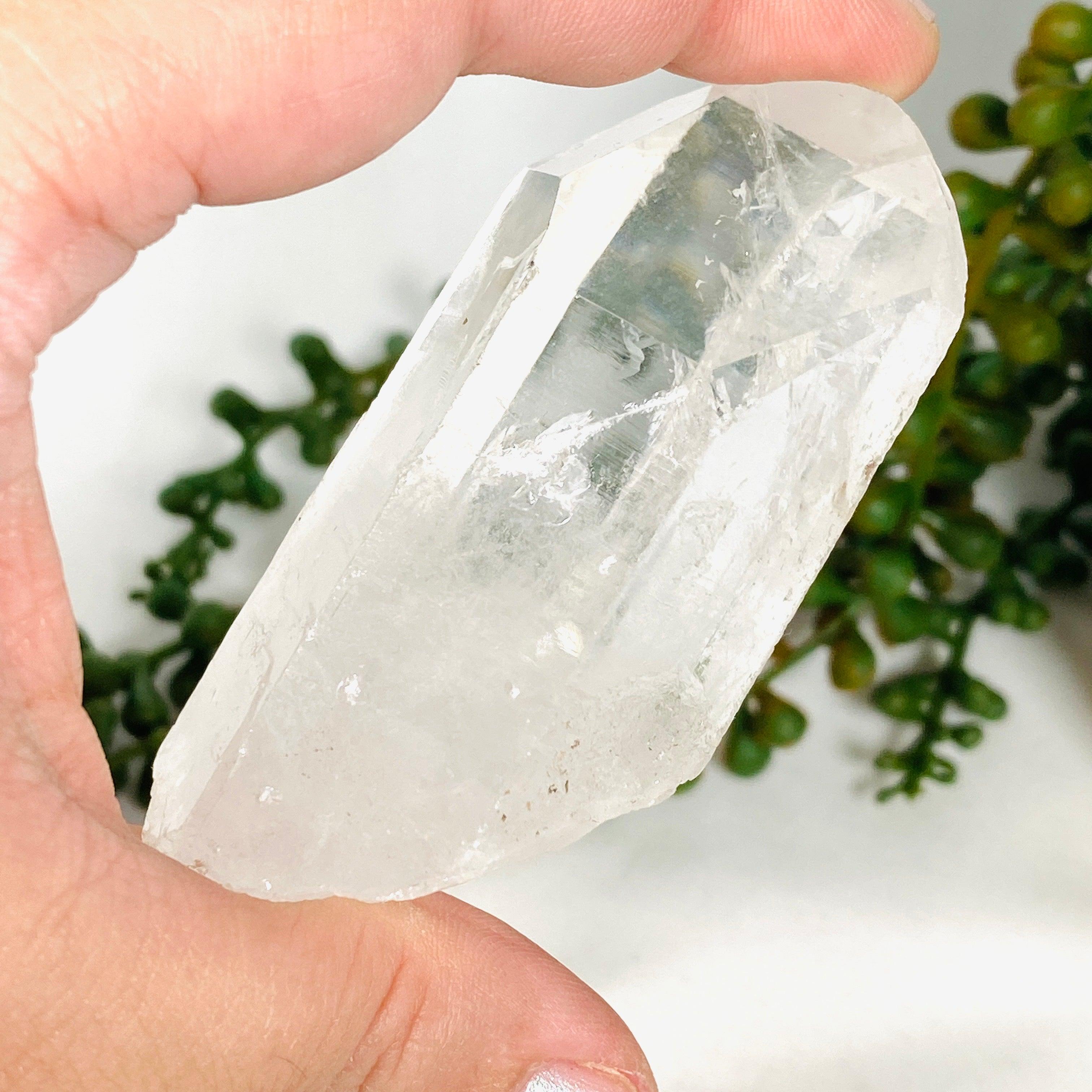 Natural Clear Quartz Semi-Polished Point Stone - Healing Crystal for Meditation, Reiki, and Home Decor | CQCP01