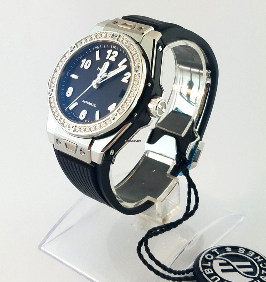 Hublot Big Bang 39mm One Click Steel Diamond Automatic Watch for Men - Luxury Swiss Timepiece with Date Function, Perfect for Business Meetings & Special Occasions