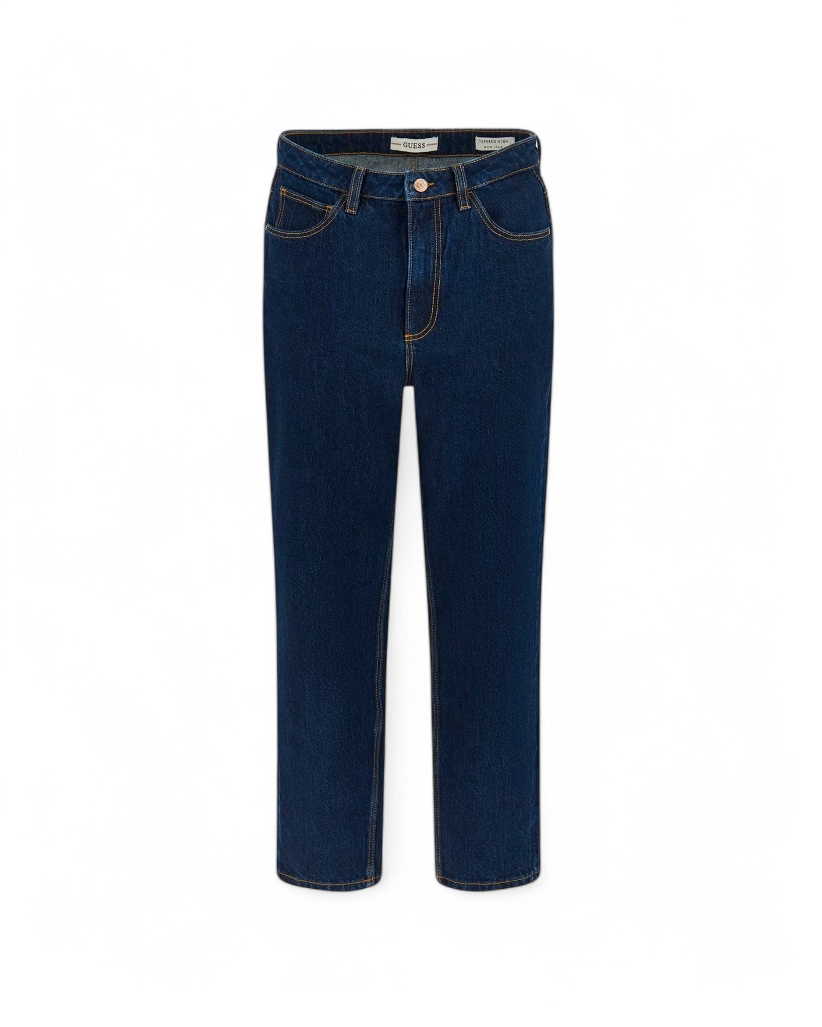High Rise Straight Leg Mom Jeans for Women - Authentic Dark Wash Denim Pants, Comfortable & Stylish for Casual Wear, Work, and Everyday Outfits