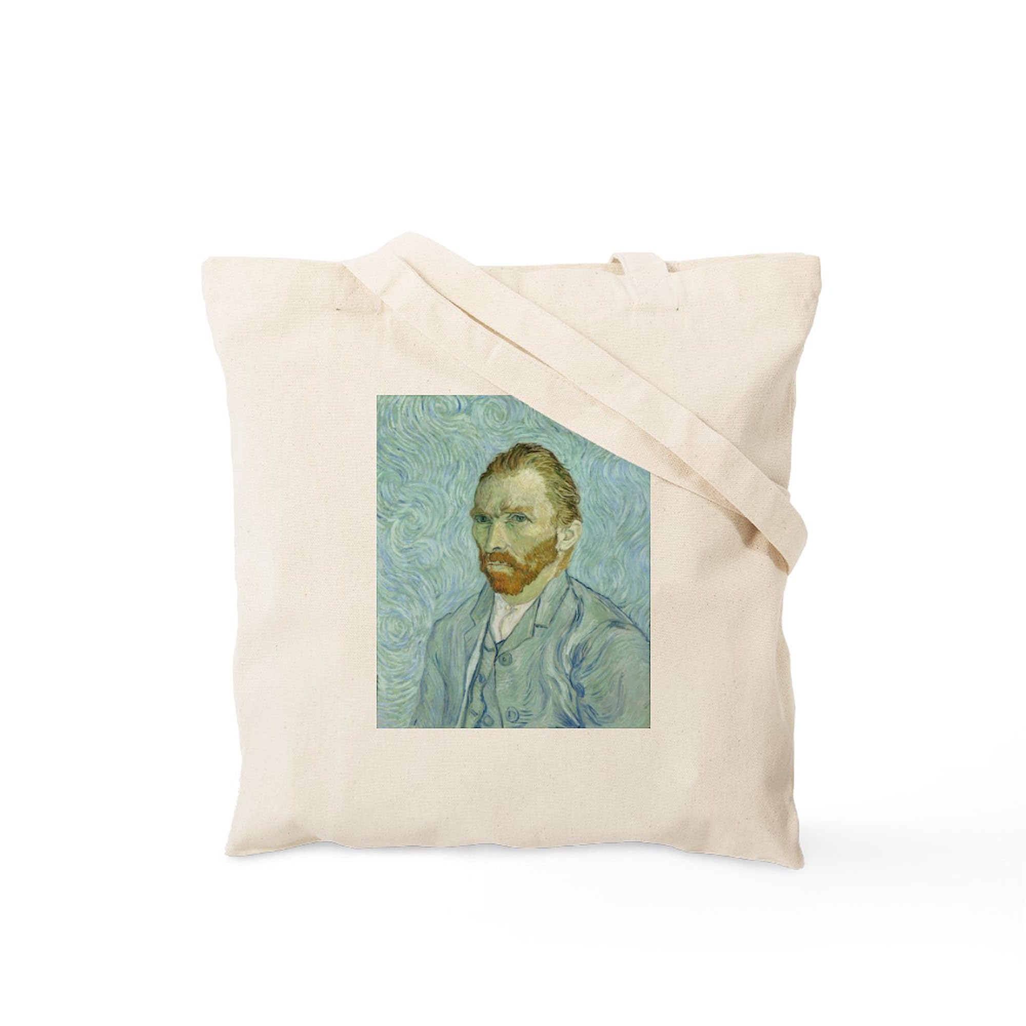 Vincent Van Gogh Irises Tote Bag - Natural Canvas Reusable Shopping Bag for Groceries, Beach & Everyday Use