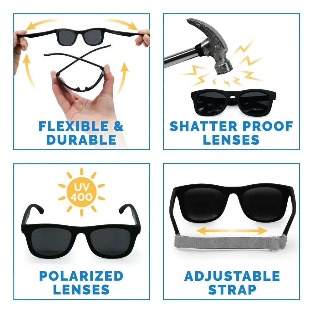 Jan & Jul Urban Xplorer Sunglasses - Sky Blue Polarized UV Protection for Men & Women - Perfect for Outdoor Adventures, Beach & Driving