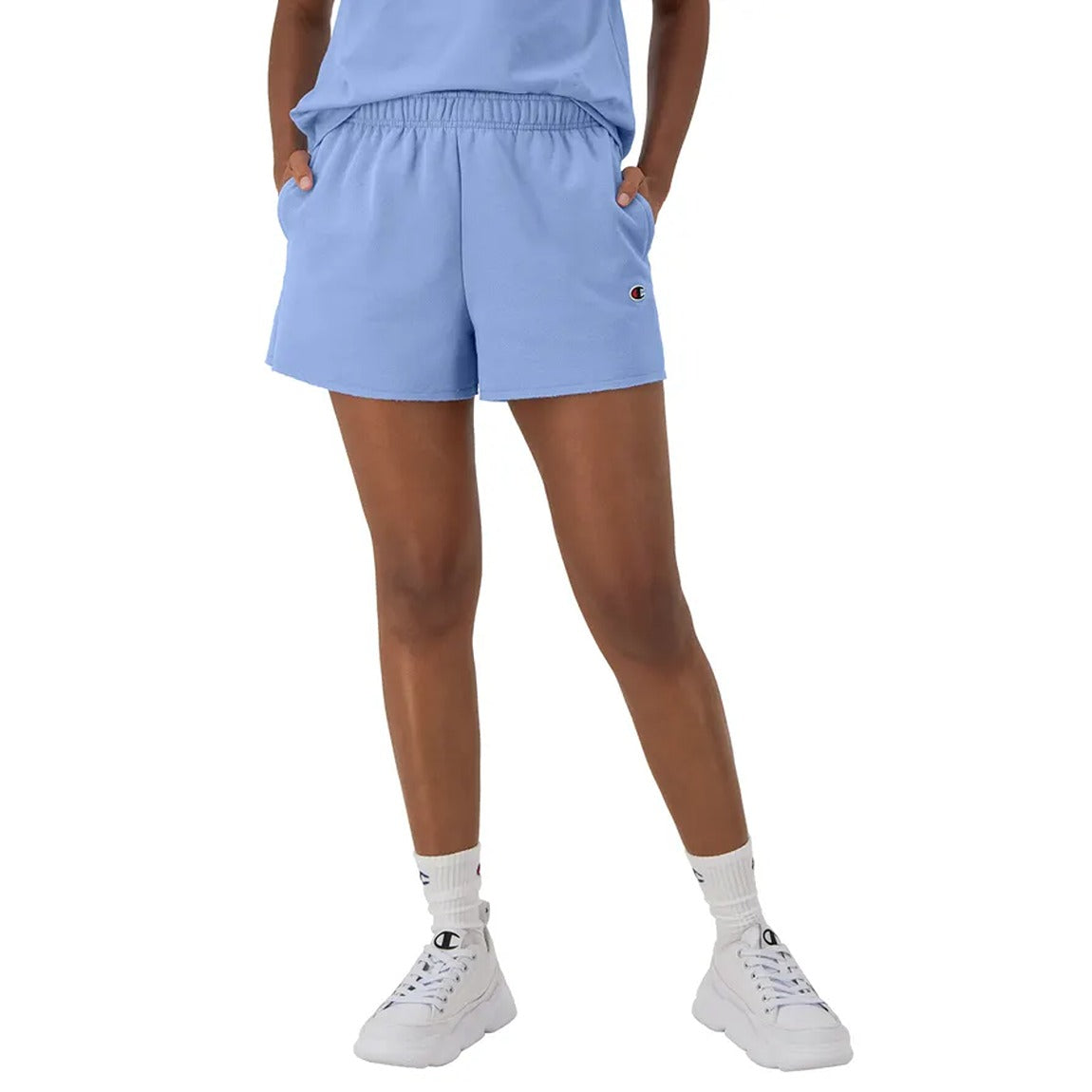 Champion Women's 3-Pack Powerblend Logo Shorts - Soft, Breathable & Comfortable for Gym, Running & Casual Wear