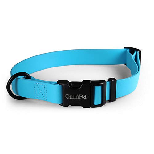 OmniPet Waterproof Dog Collar with Quick Release Buckle - Durable Coated Nylon Webbing, Odor-Resistant & Easy to Clean - Adjustable 18-26