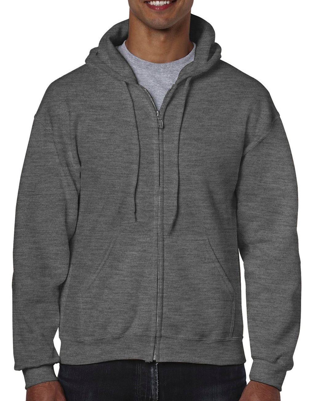 Unisex Gildan Full Zip Hooded Sweatshirt - Soft Fleece Pullover with Front Pockets for Men & Women - Perfect for Casual Wear, Gym, Outdoor Activities & Street Fashion