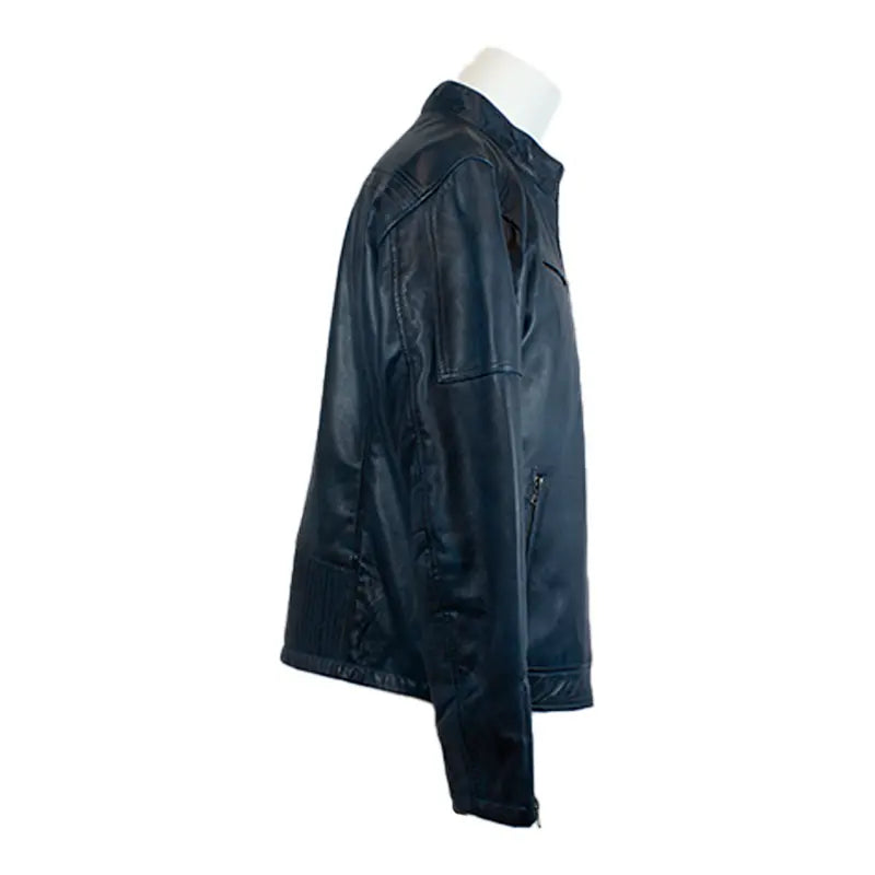 Premium BOL Men's Waxed Sheepskin Leather Jacket - Genuine Prime Leather Biker Jacket for Men - Stylish Outerwear for Motorcycle Riding, Casual Wear & Fall Fashion