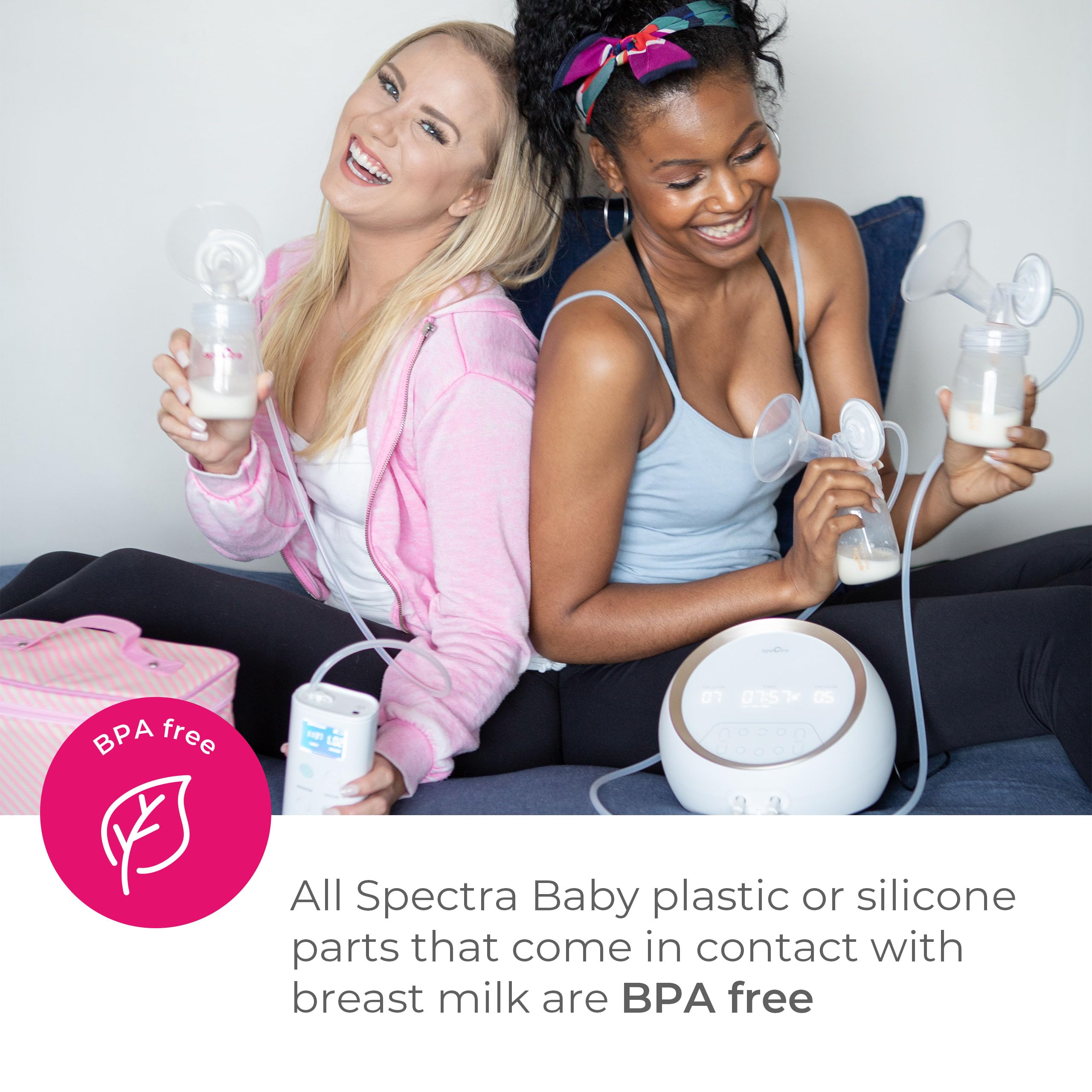 Spectra Baby S1 Plus Premier Electric Breast Pump with Rechargeable Battery - 28mm Flange Size, Includes Premium Grey Tote & Accessory Kit - Perfect for Travel, Work & Hands-Free Pumping at Home