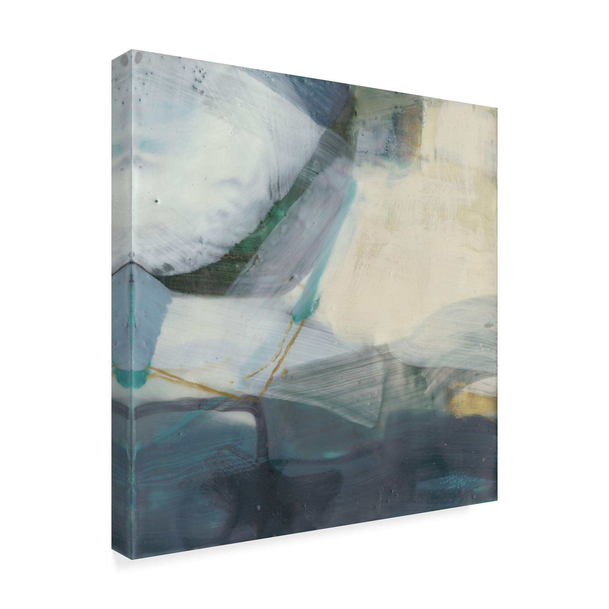 Trademark Fine Art Tusk IV by Sue Jachimiec - 35x35 Inches Canvas Wall Art - Modern Abstract Elephant Painting for Living Room, Bedroom & Office Decor