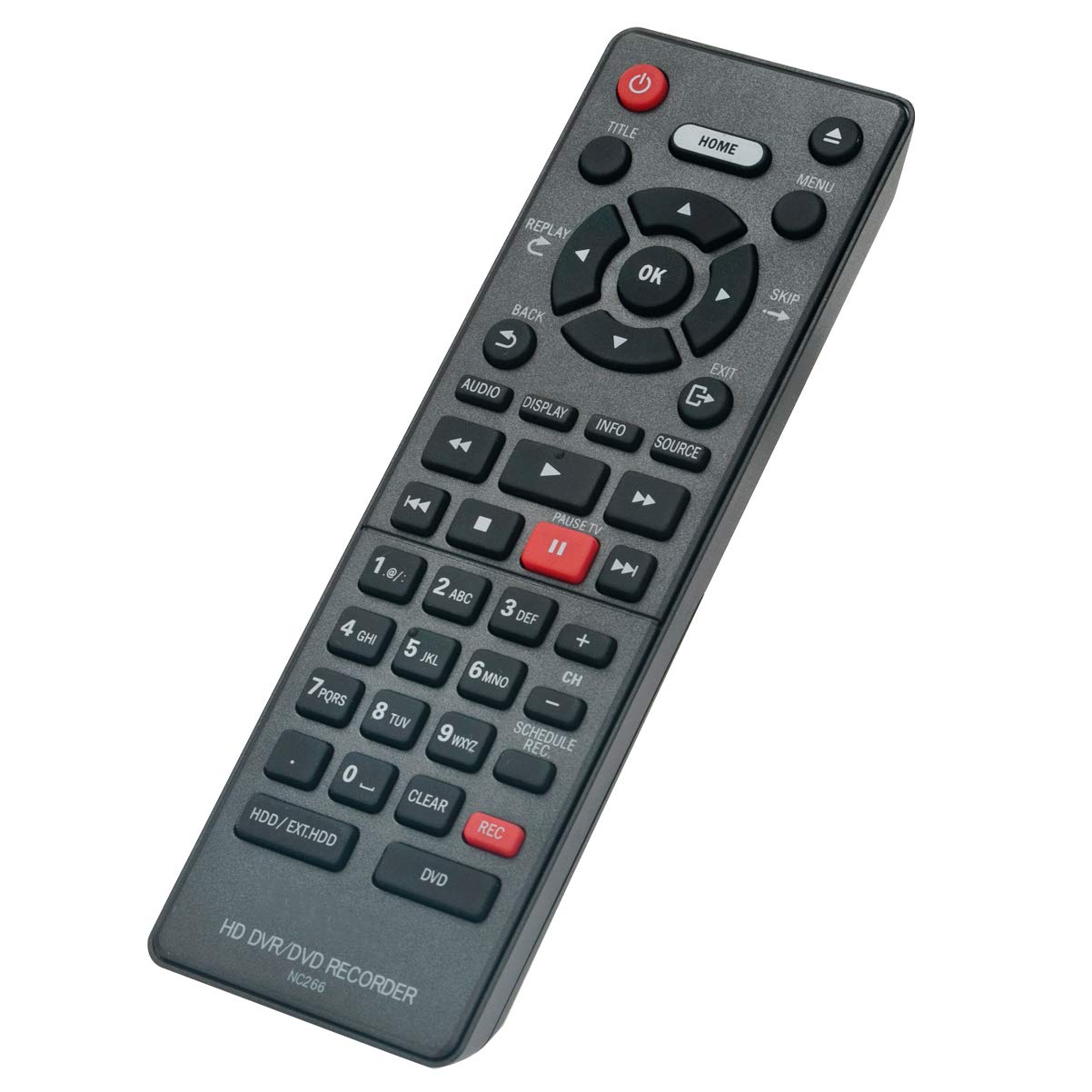 NC266UH Replacement Remote Control for Magnavox HD DVR DVD Recorder - Compatible with MDR868H, MDR865H, MDR867H, MDR515H Models - Perfect for Home Entertainment System & Media Center Setup