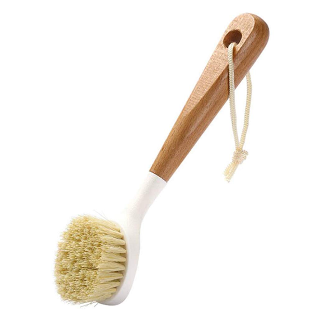Hemoton 1-Piece Long Handle Pot Scrubber Brush - Durable Kitchen Cleaning Brush for Pots, Pans & Dishes - Perfect for Home Kitchen, Camping & Outdoor Cooking (Stainless Steel Scrubber with Ergonomic Handle)