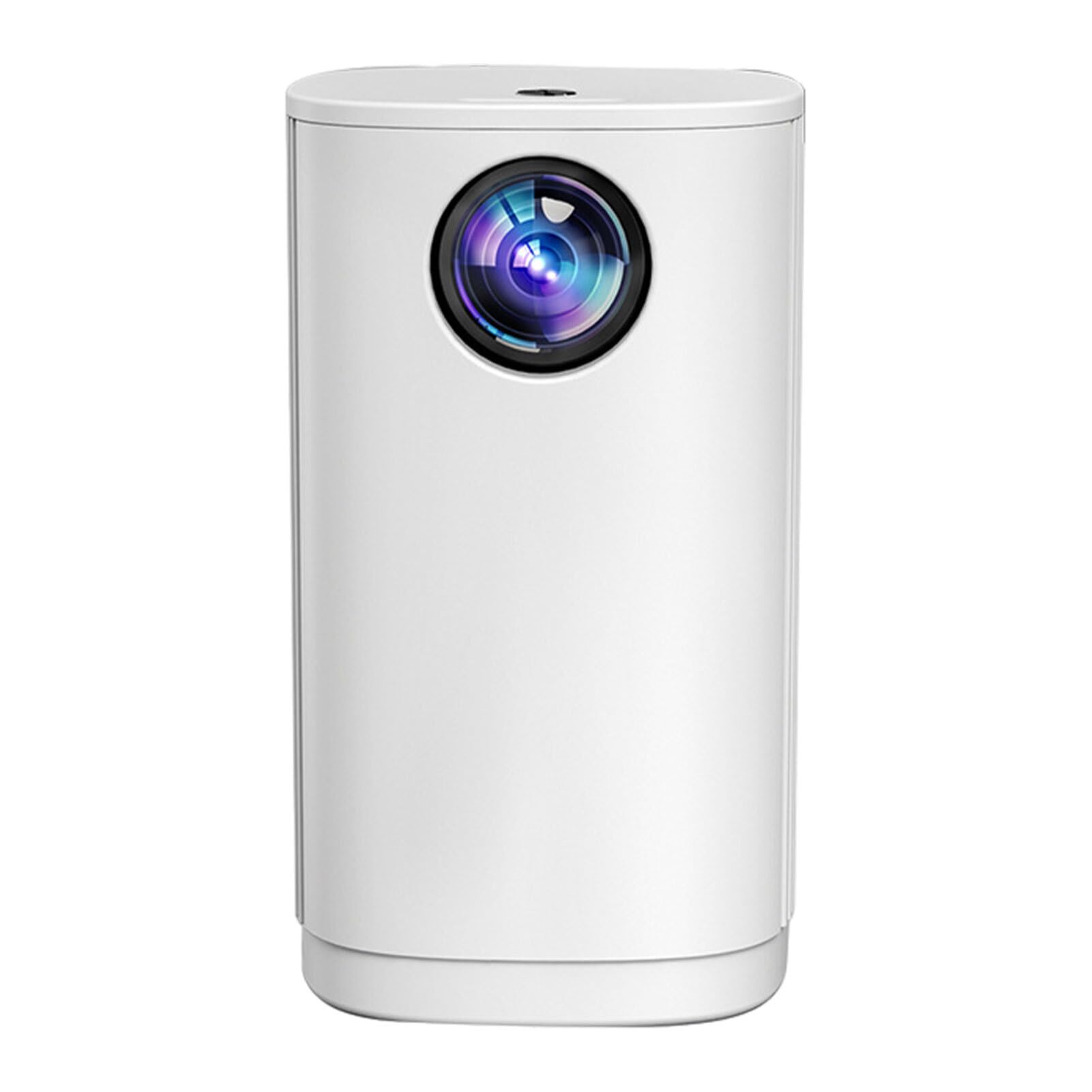 WUUISDNX Mini Projector - Compact, Portable, Wireless ABS Movie Projector for Home Theater, Outdoor Camping & Office Presentations - White