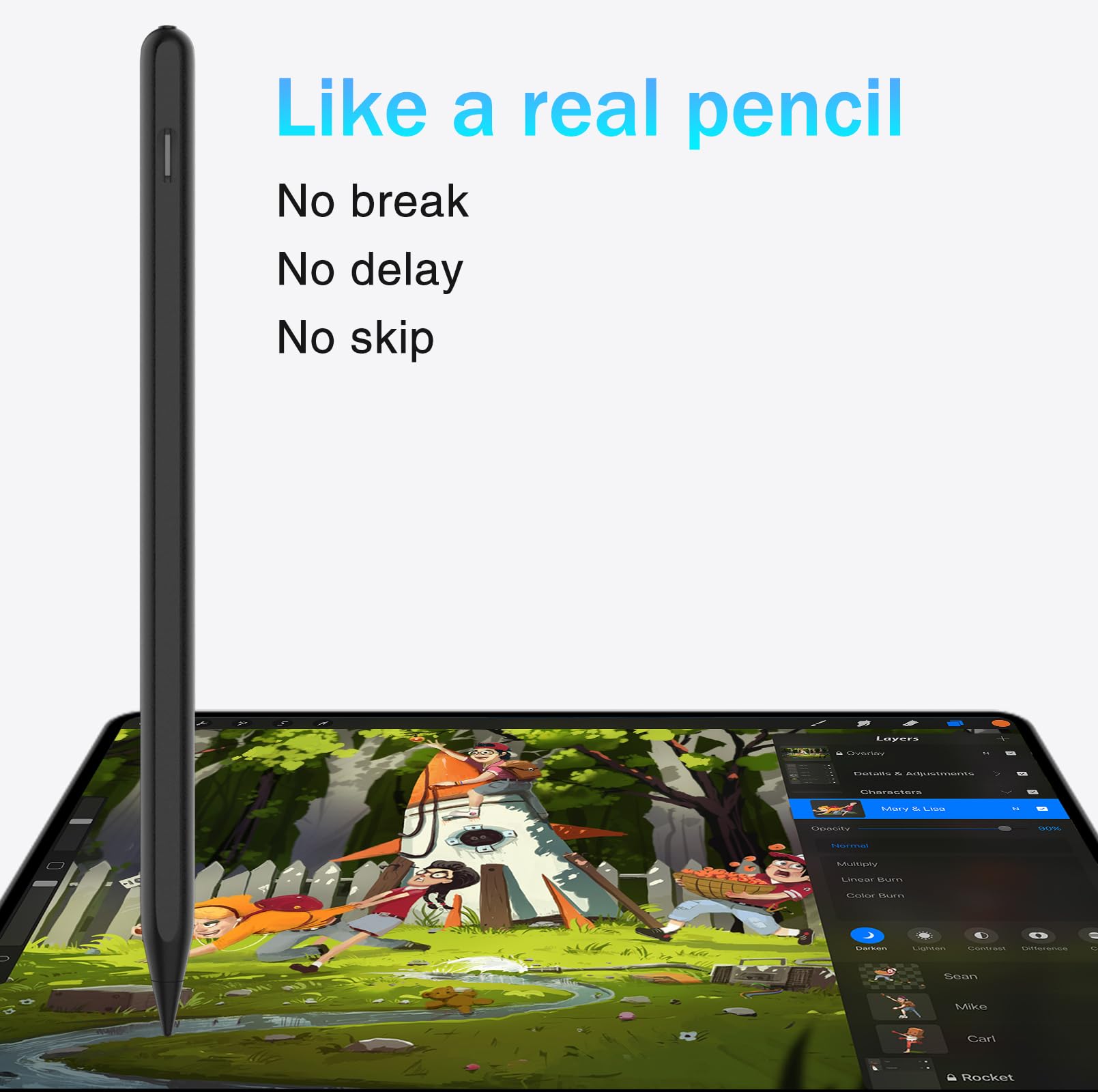 Apple Pencil Stylus for iPad Air 2024 & iPad Pro (M4/M2) - 2X Battery Life USB-C Charging - Compatible with iPad Air 11