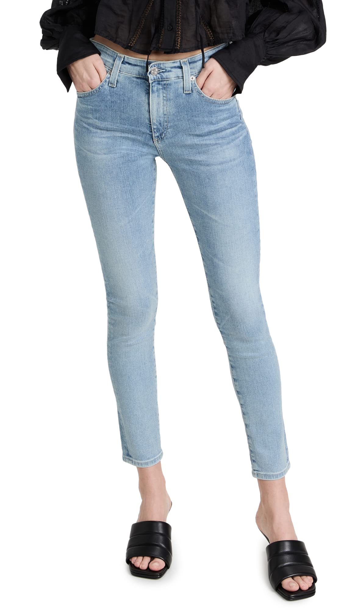 AG Adriano Goldschmied Women's Farrah Ankle Jeans - High Rise Skinny Stretch Denim Pants for Casual Wear & Everyday Outfits